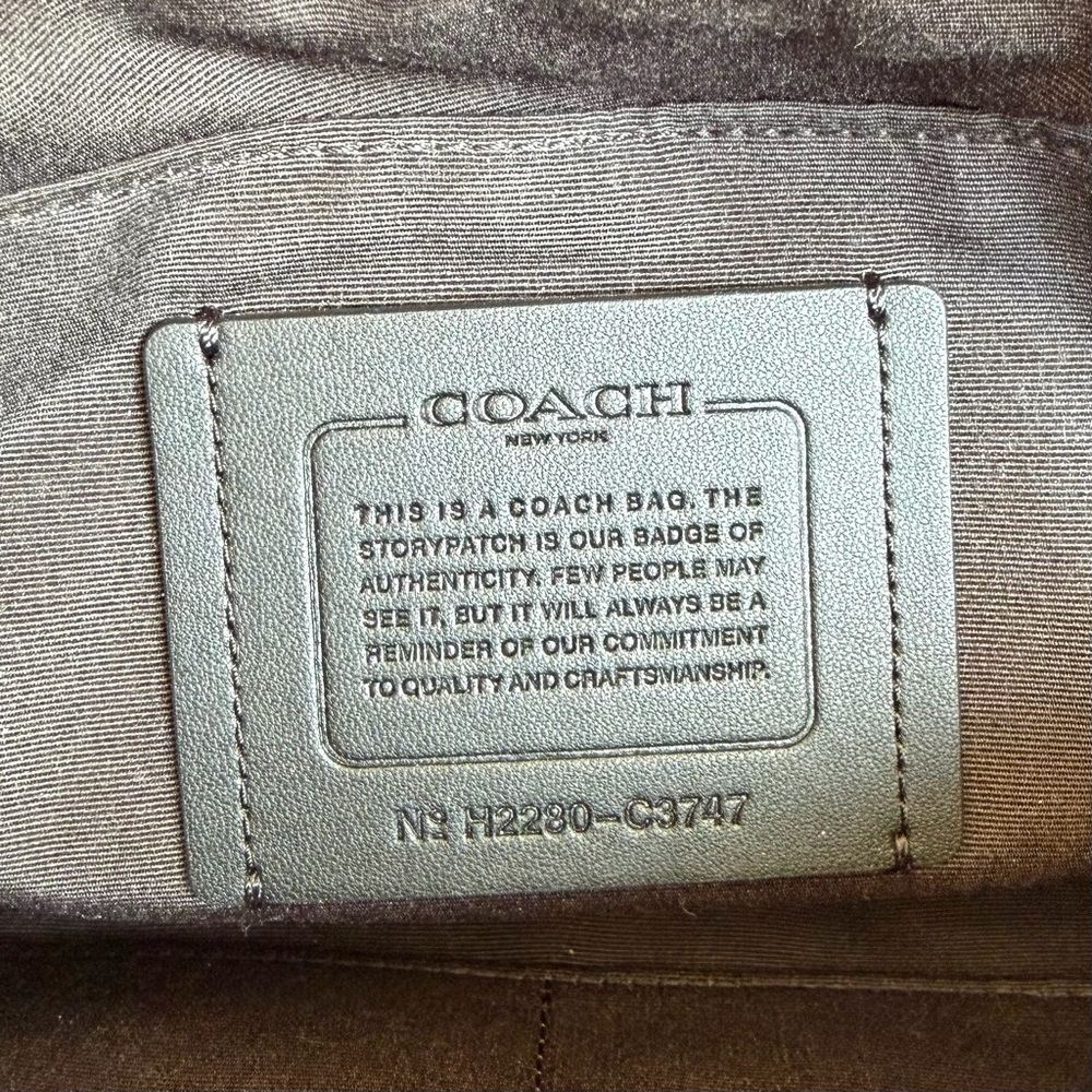 Coach Track Crossbody In Signature Canvas & Leather Messenger Bag C3747 Black - Picture 11 of 16